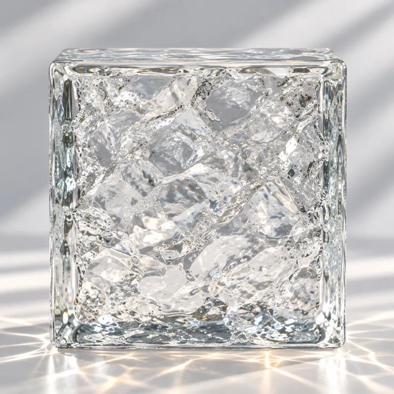 Clear Rock Half Glass Brick